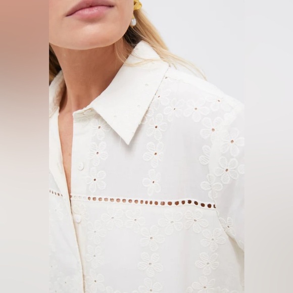 NWT Tuckernuck Pomander Place Ivory Eyelet Griffin Shirt Midi Dress Sz XS - Picture 10 of 14